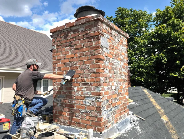 Completed chimney rebuild by Wrentham Chimney Sweep in Wrentham, MA