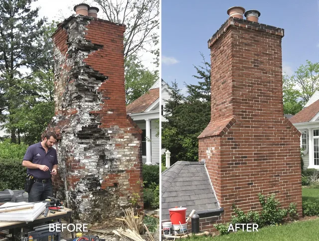 Wrentham Chimney Sweep performing a full chimney restoration in Wrentham, MA