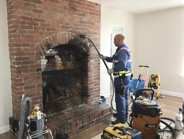 Wrentham Chimney Sweep expert performing detailed chimney sweep in Wrentham, MA