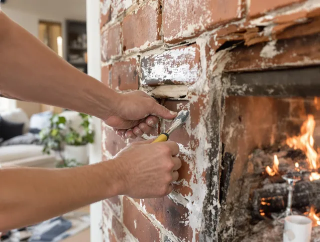 Routine fireplace repair by Wrentham Chimney Sweep in Wrentham, MA