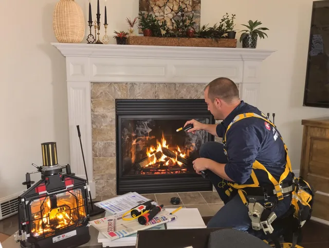 Safety-focused fireplace inspection by Wrentham Chimney Sweep in Wrentham, MA