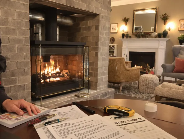 Wrentham Chimney Sweep verifying fireplace safety measures in Wrentham, MA